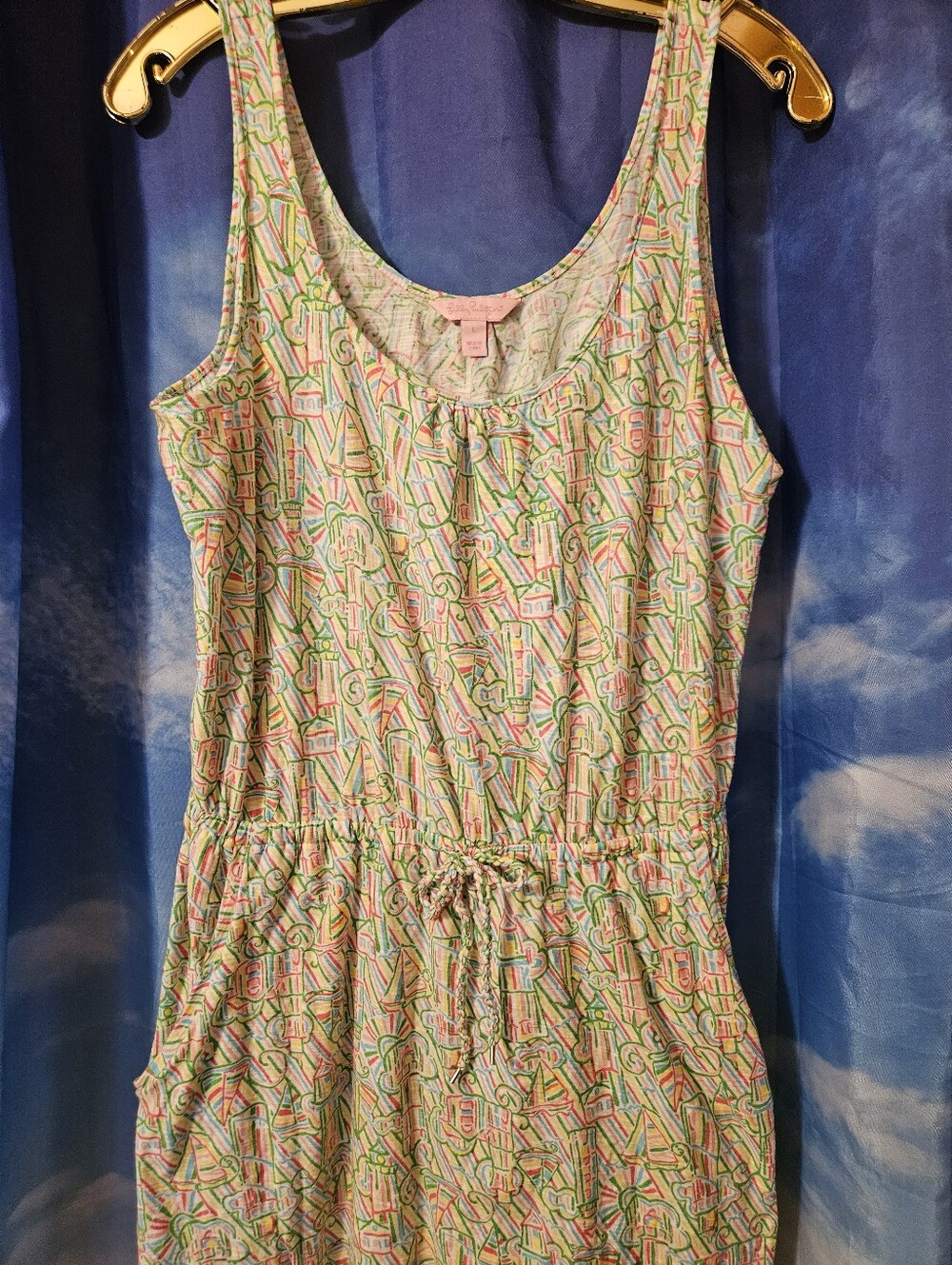Lilly Pulitzer l Sleeveless Casual Summer Dress in Pastel Multi-Color - Picture 8 of 9